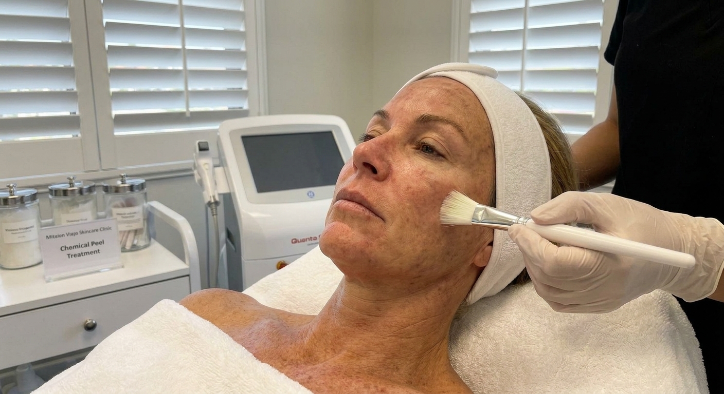Professional chemical peel treatment for uneven skin tone in Mission Viejo